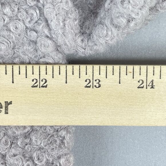 Mod Ref Teddy Sherpa Fleece Button Up Jacket Coat Women’s Large Light Grey - Picture 11 of 16